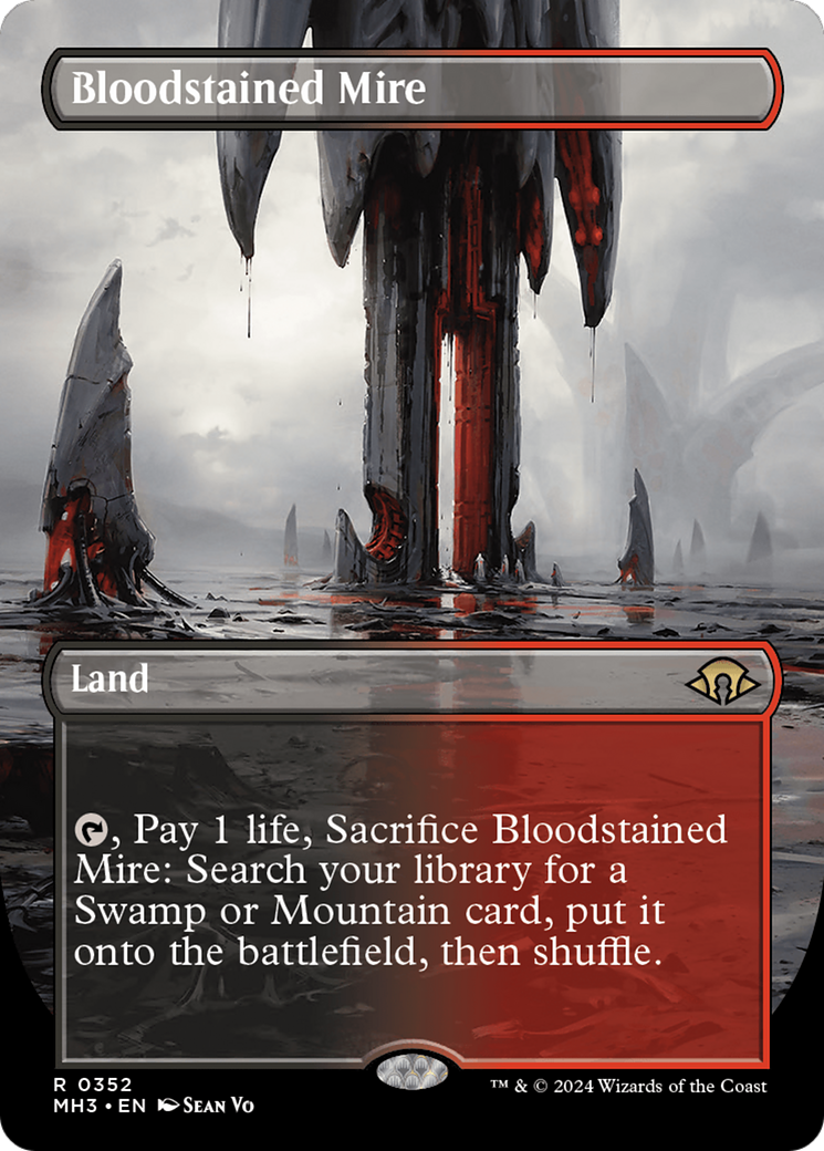 Bloodstained Mire (Borderless) [Modern Horizons 3] MTG Single Magic: The Gathering
