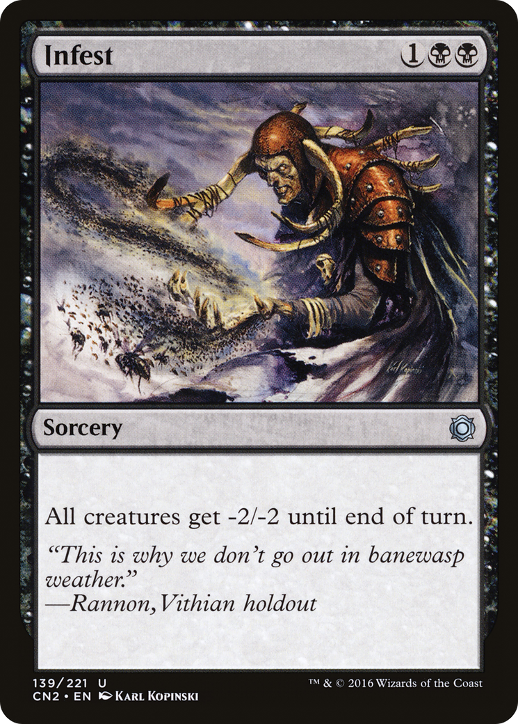 Infest (CN2-139) [Conspiracy: Take the Crown] Foil MTG Single Wizards of the Coast