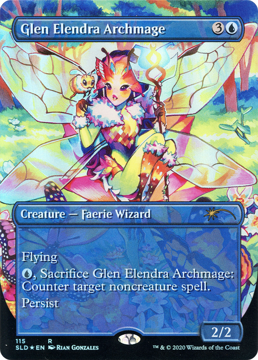 Glen Elendra Archmage (115) (SLD-115) [Secret Lair Drop] (Borderless) Foil MTG Single Wizards of the Coast