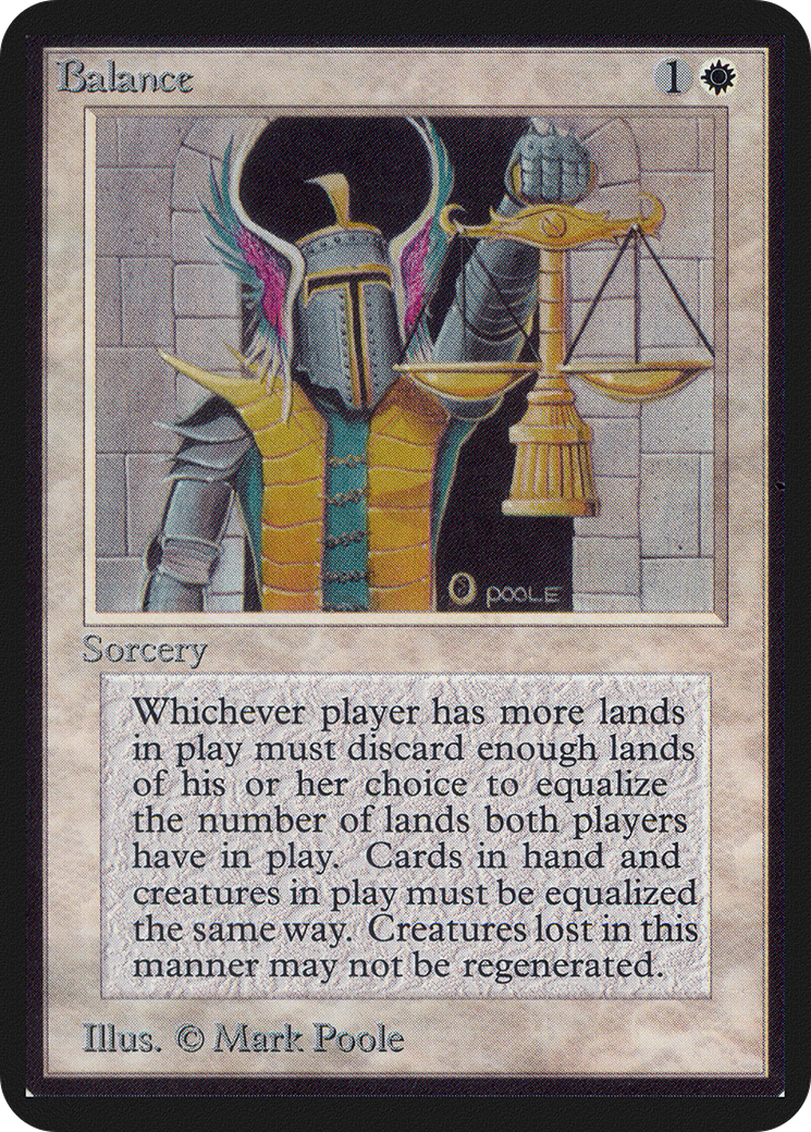 Balance (LEA-003) [Oldschool] Limited Edition Alpha MTG Single Wizards of the Coast