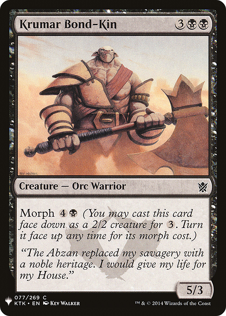 Krumar Bond-Kin (LIST-KTK-77) [Mystery Booster] The List MTG Single Wizards of the Coast