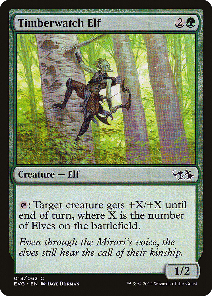 Timberwatch Elf (DD3-) [Misc] Duel Decks Anthology: Elves vs. Goblins Foil MTG Single Wizards of the Coast