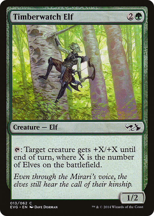 Timberwatch Elf (DD3-) [Misc] Duel Decks Anthology: Elves vs. Goblins Foil MTG Single Wizards of the Coast
