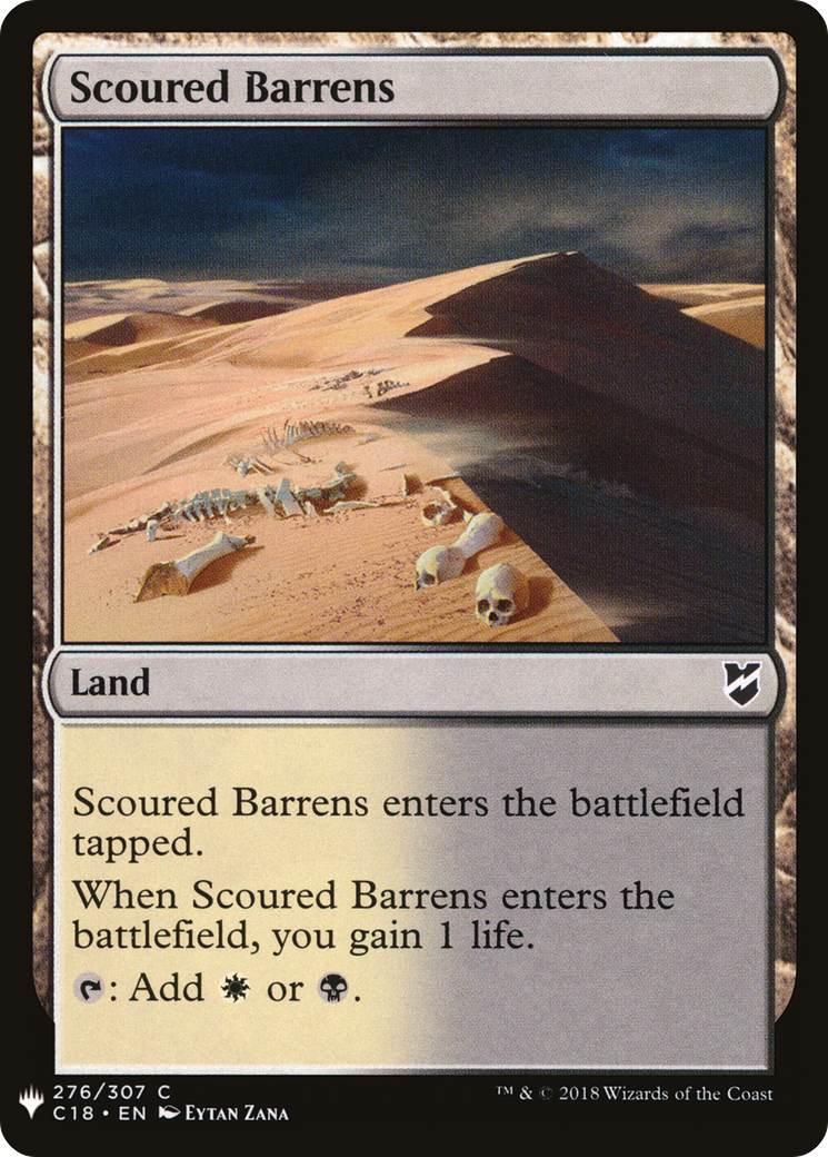 Scoured Barrens (LIST-C18-276) [Mystery Booster] The List MTG Single Wizards of the Coast