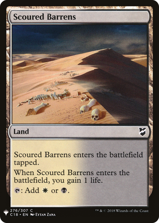 Scoured Barrens (LIST-C18-276) [Mystery Booster] The List MTG Single Wizards of the Coast