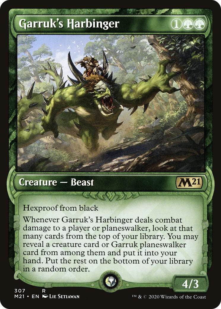 Garruk's Harbinger (M21-307) [Core Set 2021] (Showcase) Foil MTG Single Wizards of the Coast