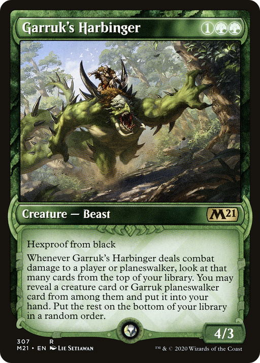 Garruk's Harbinger (M21-307) [Core Set 2021] (Showcase) Foil MTG Single Wizards of the Coast