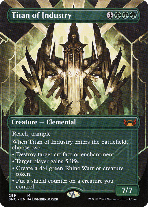 Titan of Industry (SNC-289) [Streets of New Capenna] (Borderless) MTG Single Wizards of the Coast