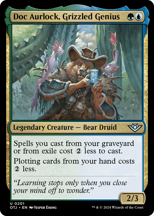 Doc Aurlock, Grizzled Genius (OTJ-201) [Outlaws of Thunder Junction] Foil MTG Single Wizards of the Coast