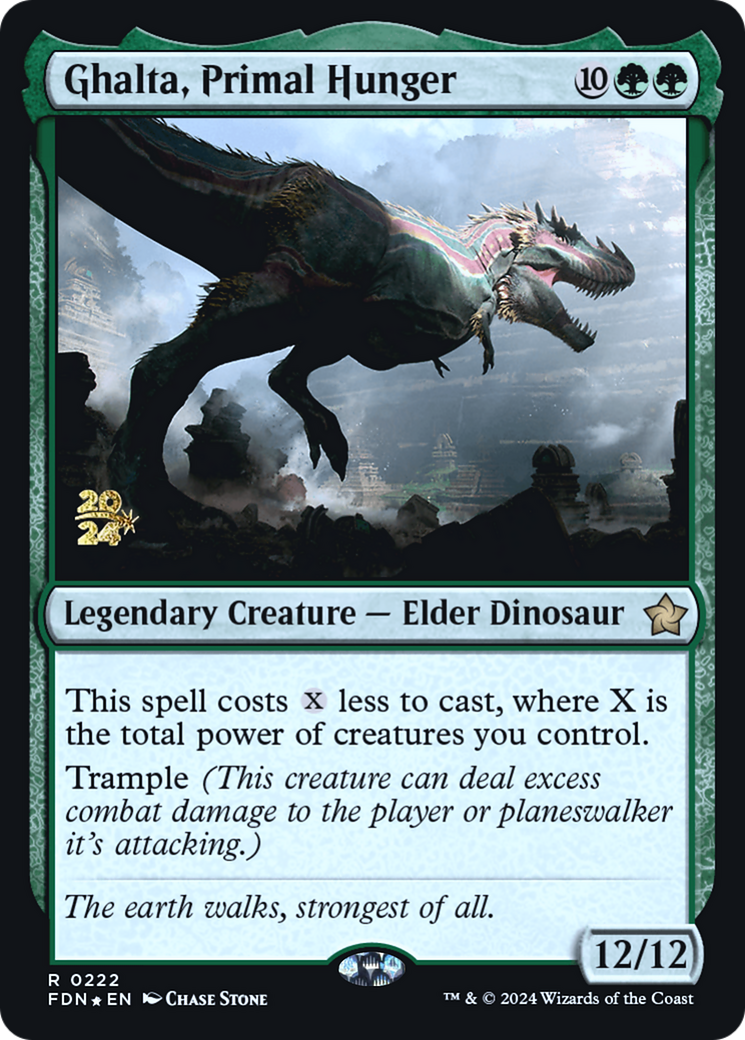 Ghalta, Primal Hunger (PRE-222) [Foundations Promos] Foil MTG Single Wizards of the Coast