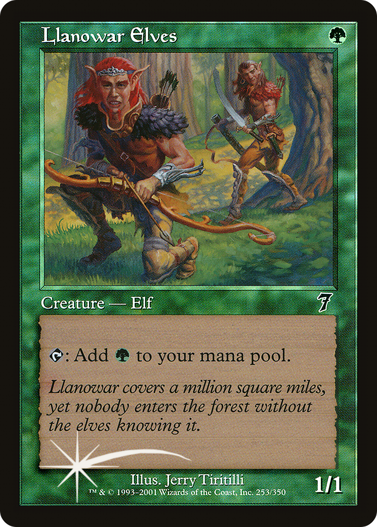 Llanowar Elves (7ED-253) [7th Edition] Foil MTG Single Wizards of the Coast