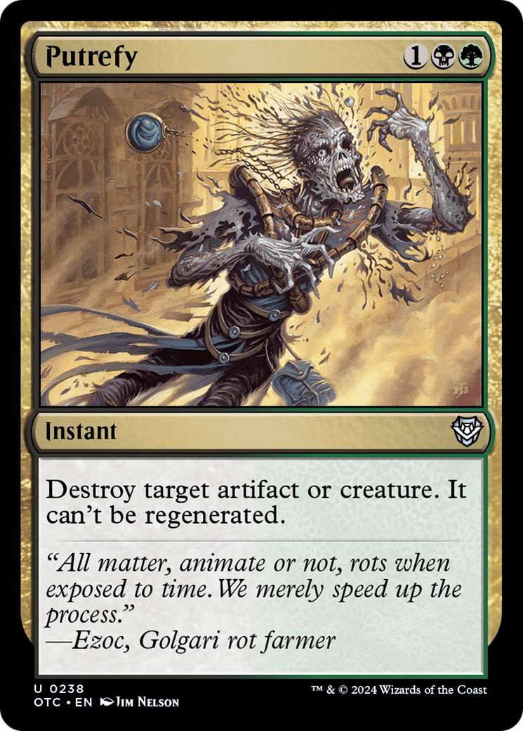 Putrefy (OTC-238) [Outlaws of Thunder Junction Commander] MTG Single Wizards of the Coast