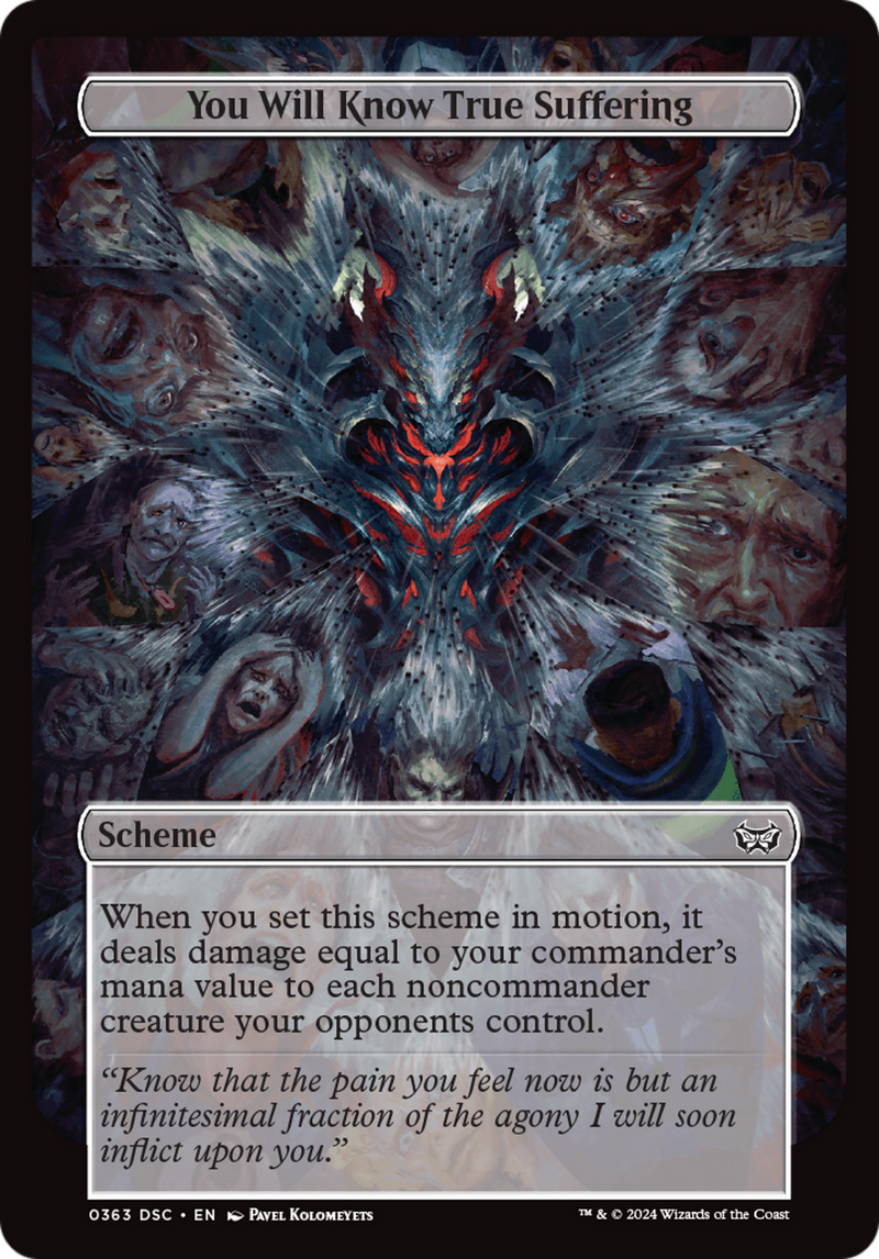 You Will Know True Suffering (Full Art) (A:DSC-363) [Duskmourn: House of Horror Commander] MTG Single Wizards of the Coast