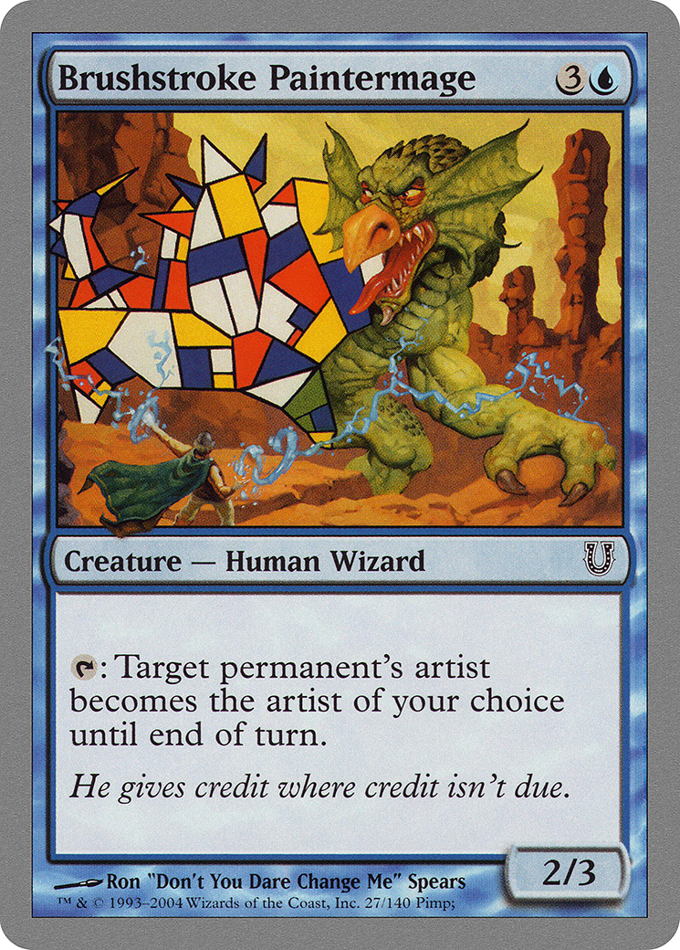 Brushstroke Paintermage (UNH-027) [Unhinged] MTG Single Wizards of the Coast