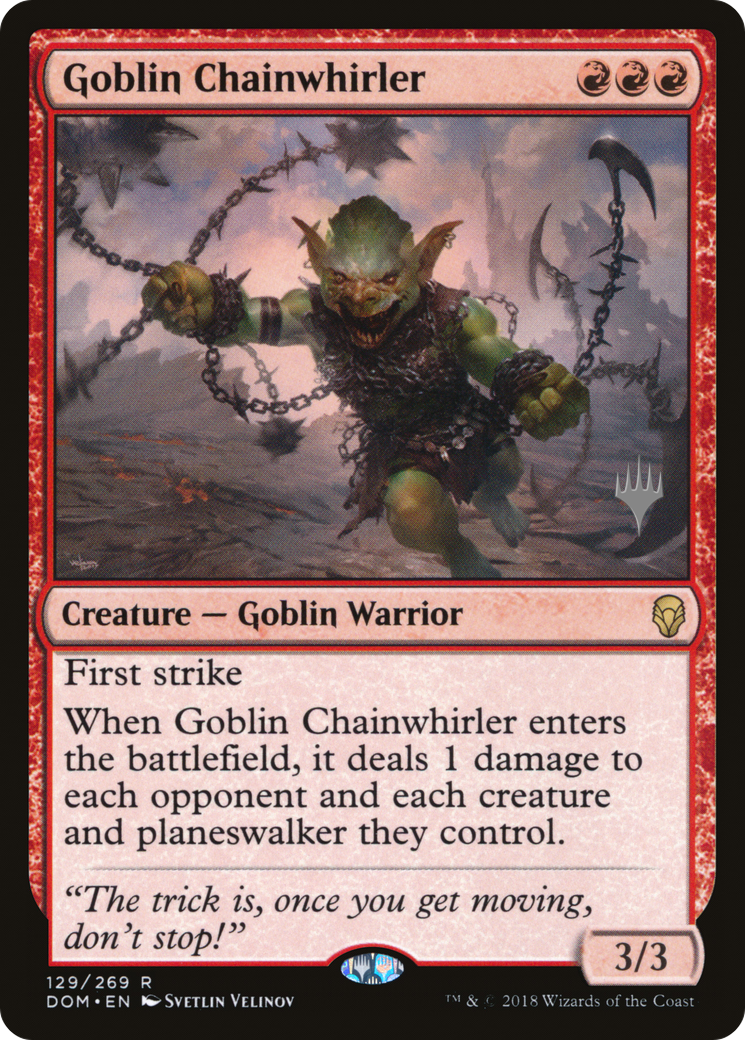 Goblin Chainwhirler (PPM20-129P) [Dominaria Promos] MTG Single Wizards of the Coast