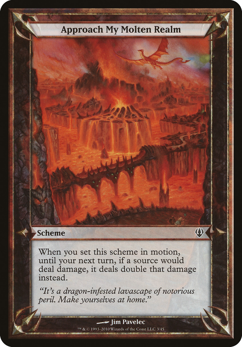 Approach My Molten Realm (Archenemy) (OVER-) [Misc] Archenemy Schemes MTG Single Wizards of the Coast