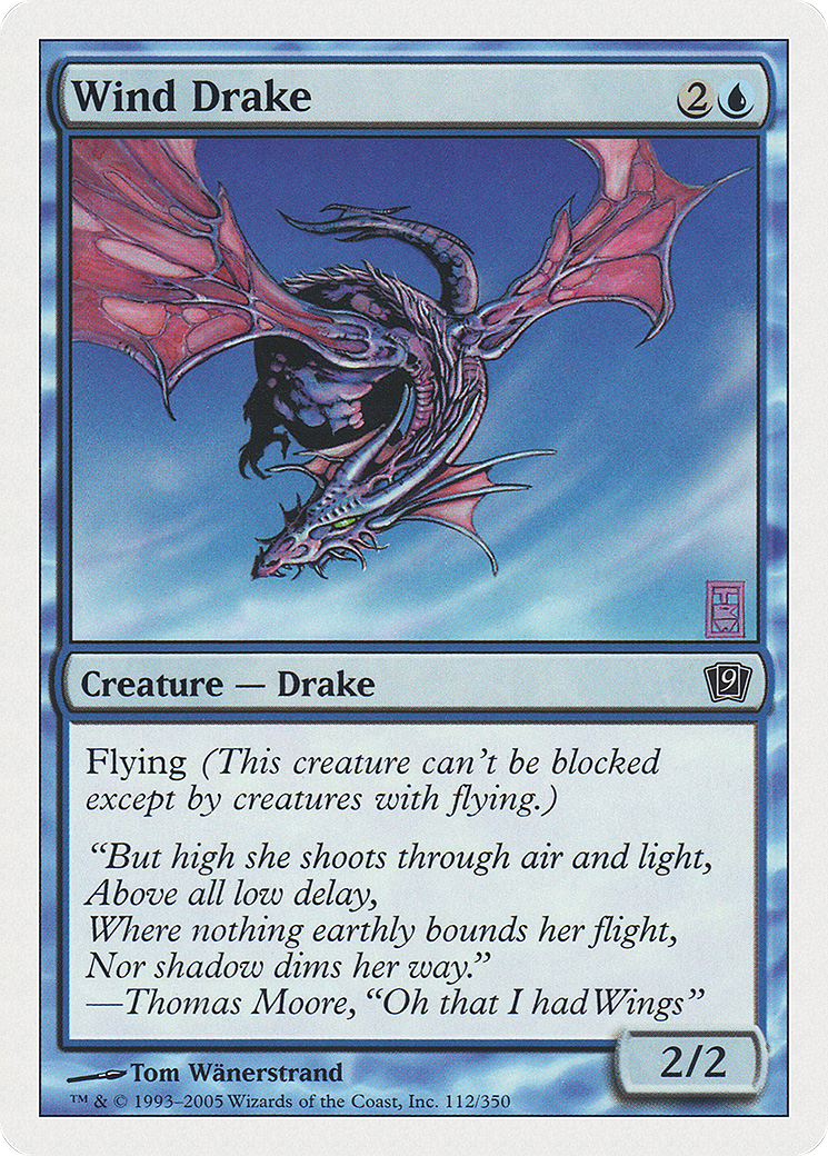 Wind Drake (9ED-112) [9th Edition] Foil MTG Single Wizards of the Coast