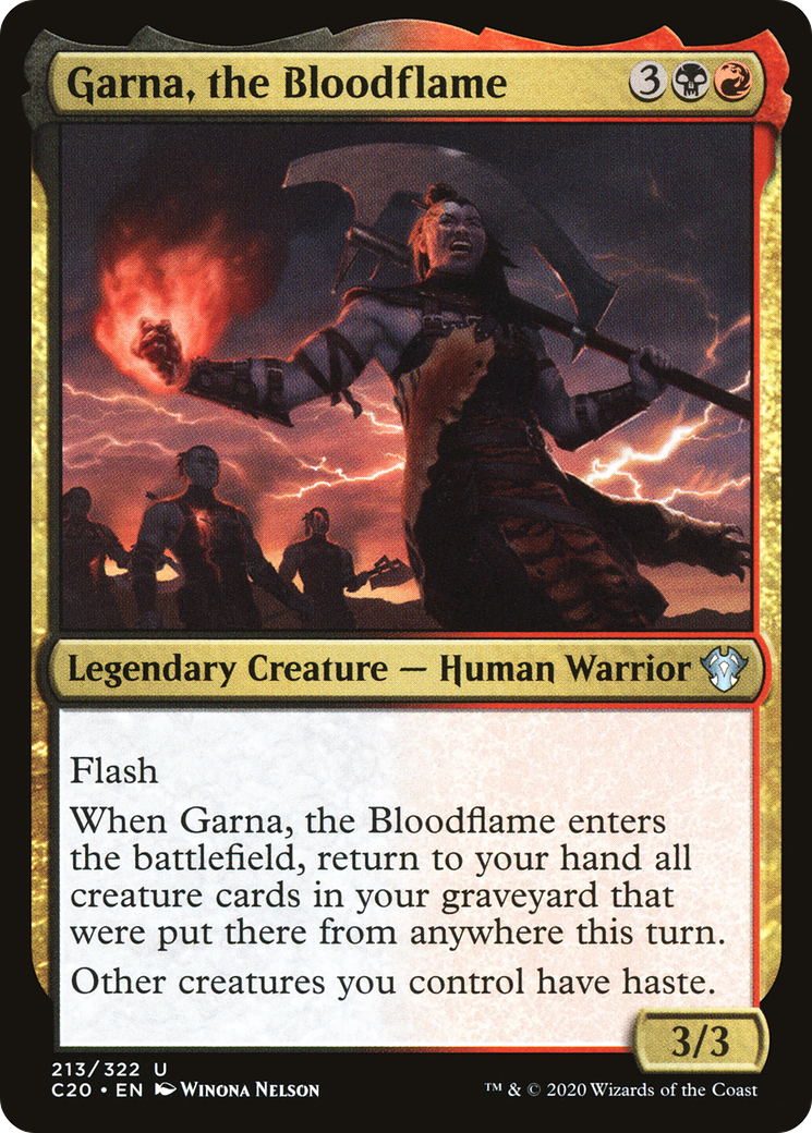 Garna, the Bloodflame (C20-213) [Commander 2020] MTG Single Wizards of the Coast