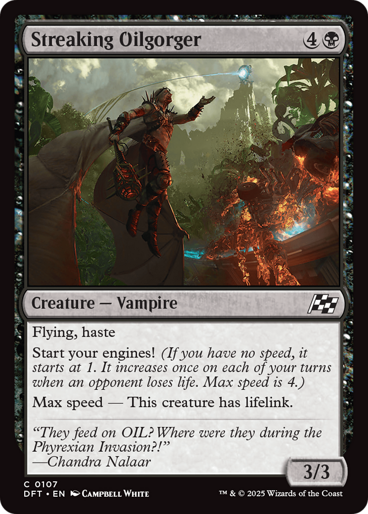 Streaking Oilgorger (DFT-107) [Aetherdrift] Foil MTG Single Wizards of the Coast