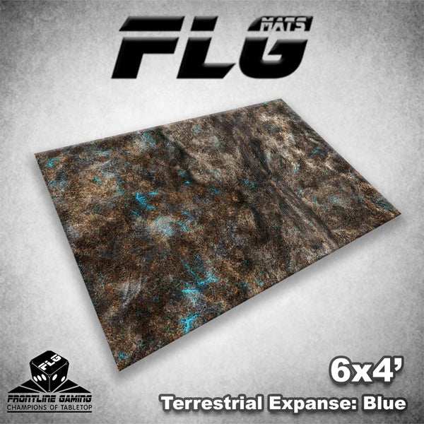 Frontline Gaming: Mats - Terrestrial Expanse Blue 6'x4' Gaming Mat FLG