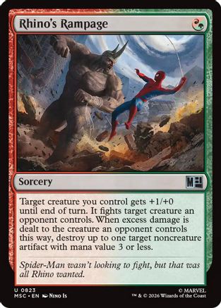 Rhino's Rampage (MSC-823) [Commander: Marvel Super Heroes] Foil MTG Single Wizards of the Coast