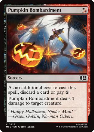 Pumpkin Bombardment (MSC-822) [Commander: Marvel Super Heroes] MTG Single Wizards of the Coast