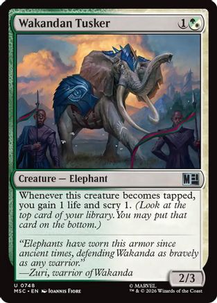 Wakandan Tusker (MSC-748) [Commander: Marvel Super Heroes] Foil MTG Single Wizards of the Coast