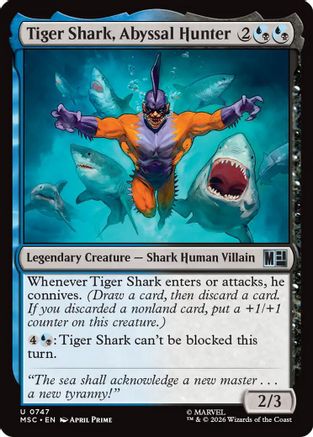 Tiger Shark, Abyssal Hunter (MSC-747) [Commander: Marvel Super Heroes] MTG Single Wizards of the Coast