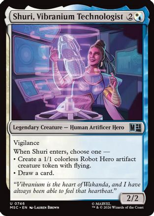 Shuri, Vibranium Technologist (MSC-746) [Commander: Marvel Super Heroes] Foil MTG Single Wizards of the Coast