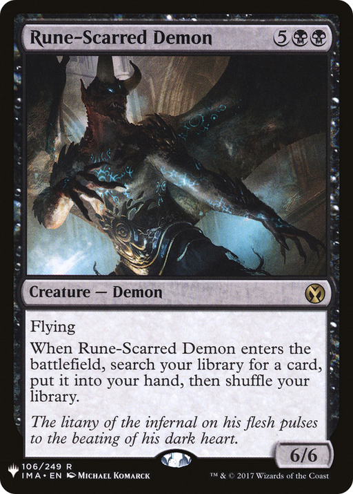 Rune-Scarred Demon (LIST-106) [Mystery Booster] The List MTG Single Wizards of the Coast