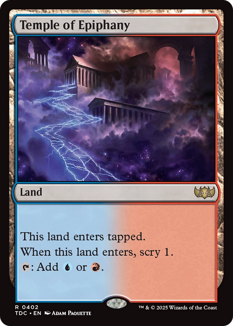 Temple of Epiphany (TDC-402) [Commander: Tarkir: Dragonstorm] MTG Single Wizards of the Coast