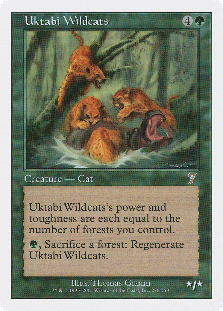 Uktabi Wildcats (7ED-278) [7th Edition] MTG Single Wizards of the Coast