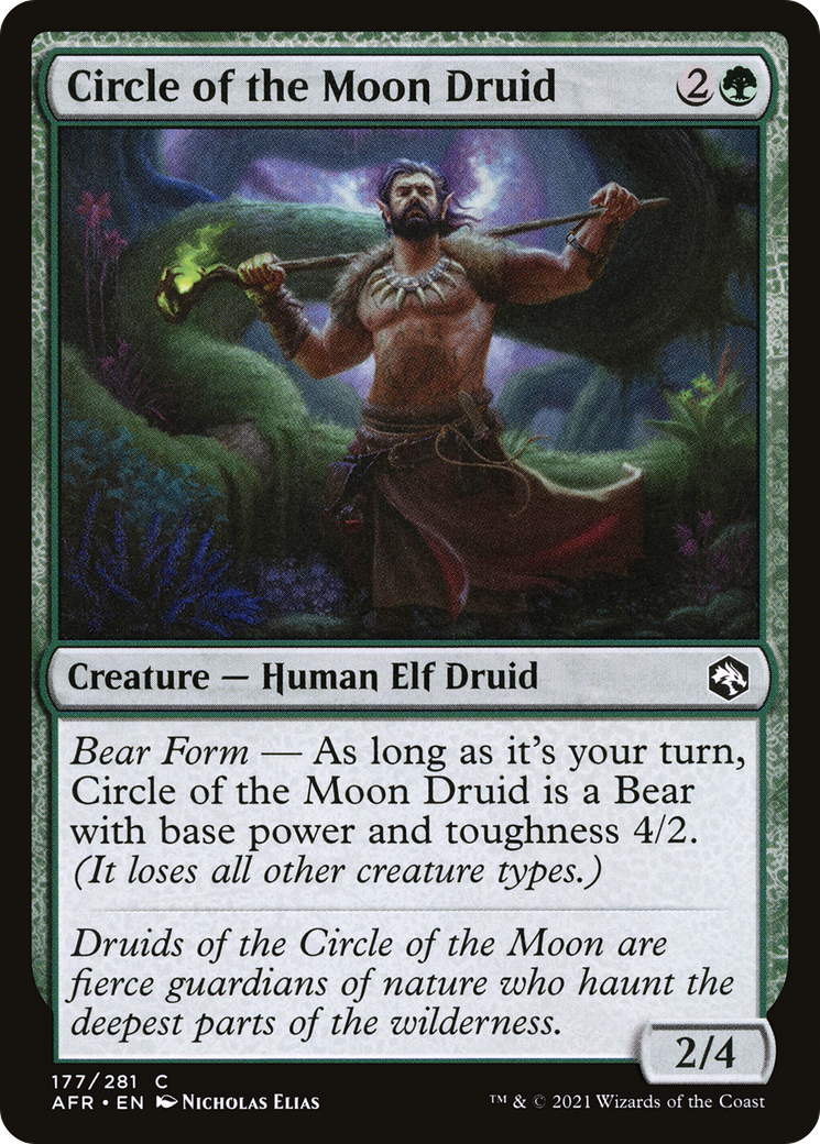 Circle of the Moon Druid (AFR-177) [Adventures in the Forgotten Realms] MTG Single Wizards of the Coast