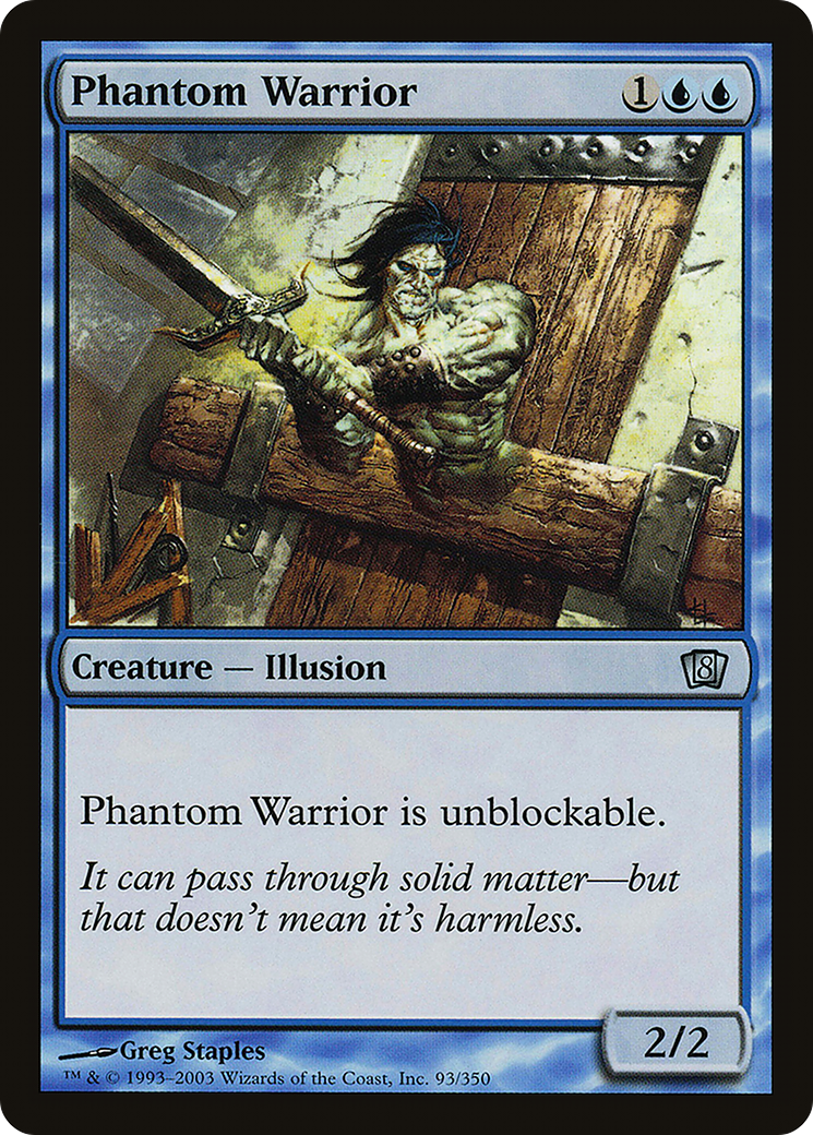Phantom Warrior (8ED-093) [8th Edition] MTG Single Wizards of the Coast