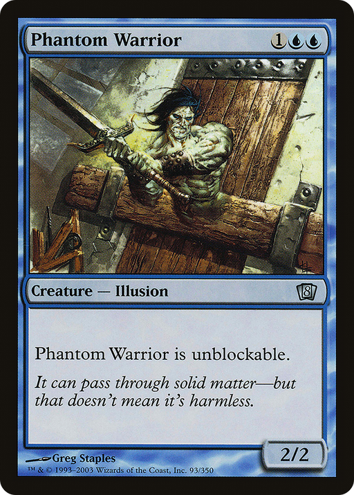 Phantom Warrior (8ED-093) [8th Edition] MTG Single Wizards of the Coast