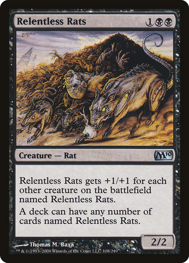Relentless Rats (M10-108) [Magic 2010] MTG Single Wizards of the Coast