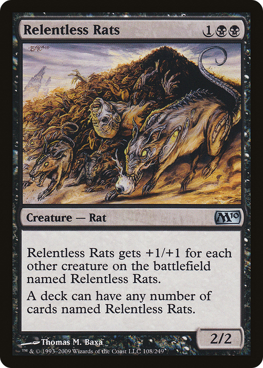 Relentless Rats (M10-108) [Magic 2010] Foil MTG Single Wizards of the Coast