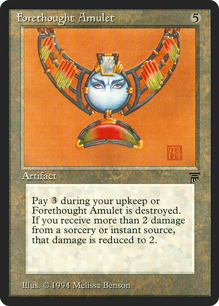 Forethought Amulet (LEG-277) [Oldschool] Legends MTG Single Wizards of the Coast