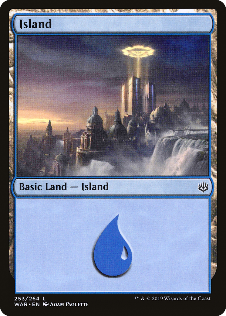 Island (WAR-253) [War of the Spark] Foil MTG Single Wizards of the Coast