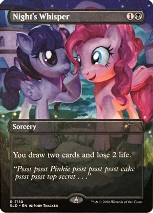 Night's Whisper (7110) (SLD-7110) [Secret Lair] Drop Series Foil MTG Single Wizards of the Coast
