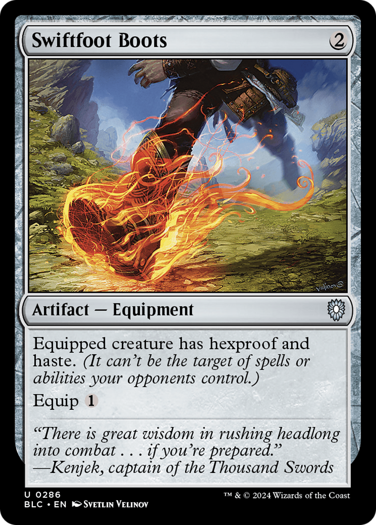 Swiftfoot Boots (BLC-286) [Bloomburrow Commander] MTG Single Wizards of the Coast