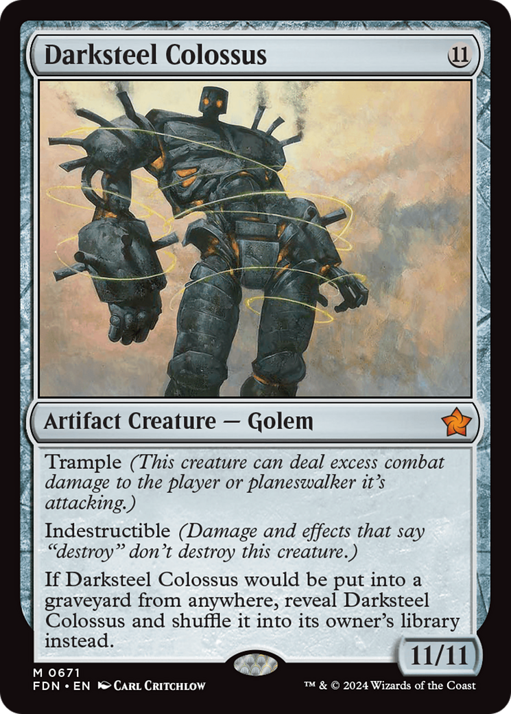 Darksteel Colossus (FDN-671) [Foundations] MTG Single Wizards of the Coast