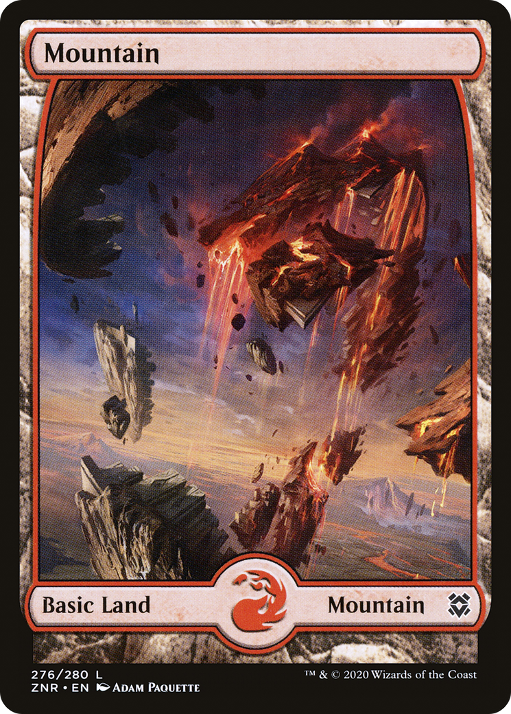 Mountain (ZNR-276) [Zendikar Rising] (Full Art) Foil MTG Single Wizards of the Coast