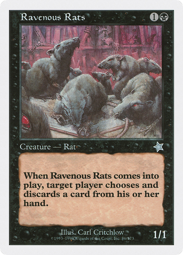 Ravenous Rats (S99-086) [Misc] Starter 1999 MTG Single Wizards of the Coast