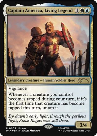Captain America, Living Legend (MEDIA-003) [Misc] Media Promos Foil MTG Single Wizards of the Coast