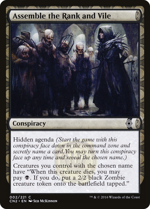 Assemble the Rank and Vile (CN2-002) [Conspiracy: Take the Crown] Foil MTG Single Wizards of the Coast