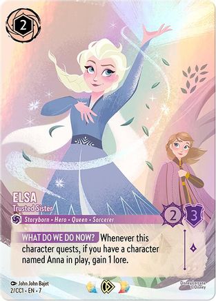 Elsa - Trusted Sister (2) [Disney Lorcana Promo Cards] Holofoil Lorcana Single Disney