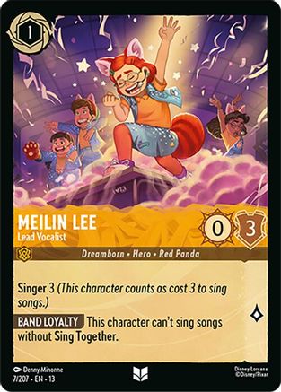 Meilin Lee - Lead Vocalist (7/204) [Attack of the Vine] Cold Foil Lorcana Single Disney