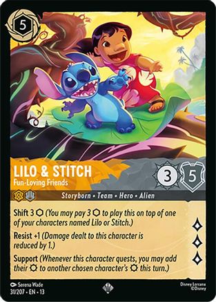 Lilo & Stitch - Fun-Loving Friends (31/204) [Attack of the Vine] Lorcana Single Disney