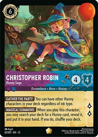 Christopher Robin - Hunny Sage (61/204) [Attack of the Vine] Cold Foil Lorcana Single Disney